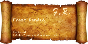 Fresz Renátó névjegykártya