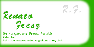 renato fresz business card