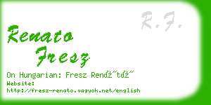 renato fresz business card